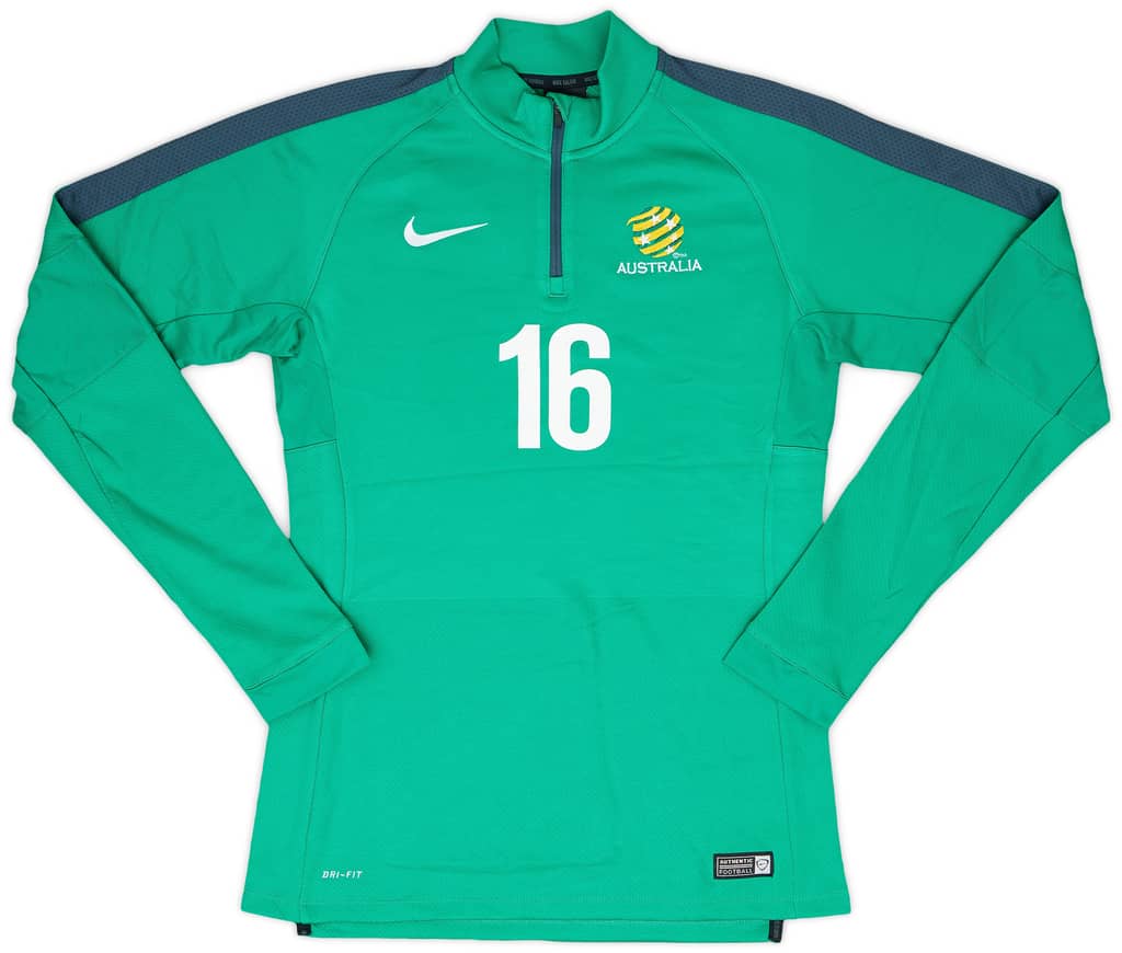 2015-16 Australia Nike Player Issue 1/4 Zip Drill Top #16 - 10/10 - (S)