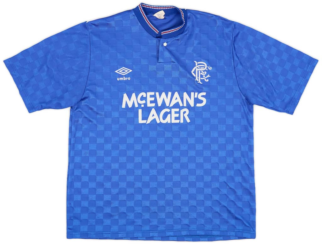 1987-90 Rangers Home Shirt - 8/10 - (M)