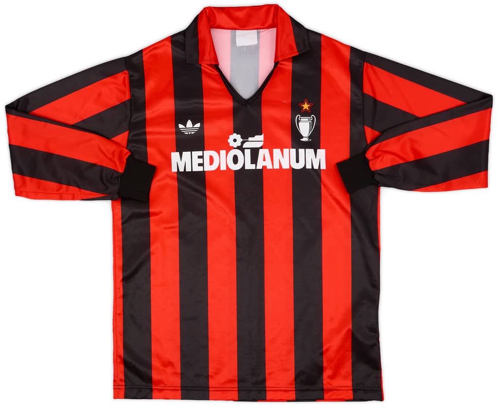 1990-91 AC Milan Home L/S Shirt - 9/10 - (M)