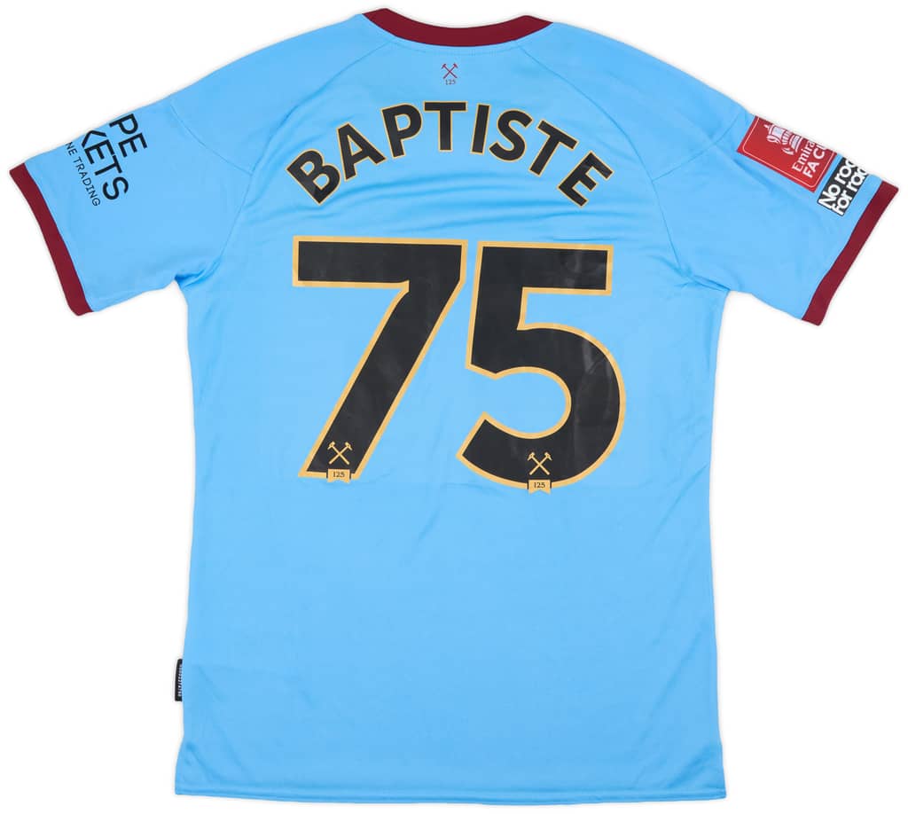 2020-21 West Ham Match Issue FA Cup Away Shirt Baptiste #75