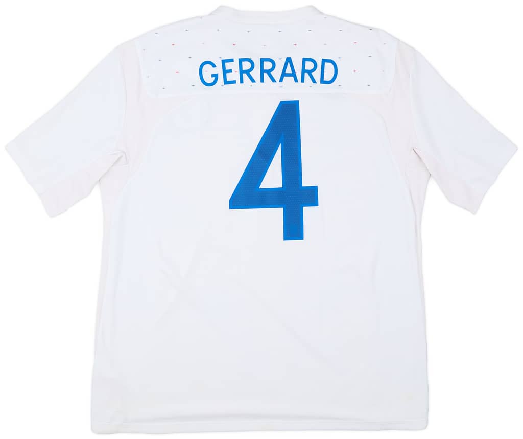 2010-11 England Home Shirt Gerrard #4 - 8/10 - (XL)