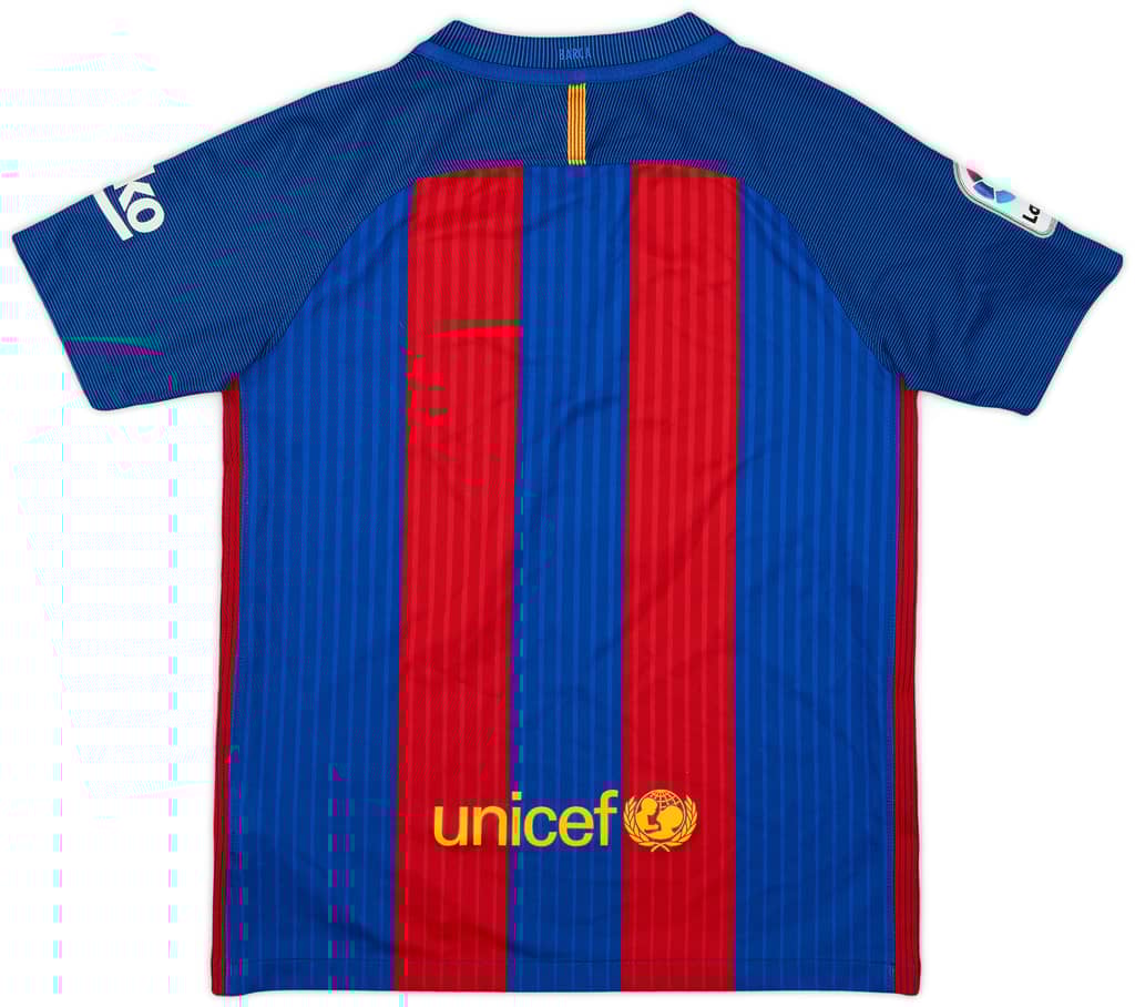 2016-17 Barcelona Home Shirt - 8/10 - (M.Boys)