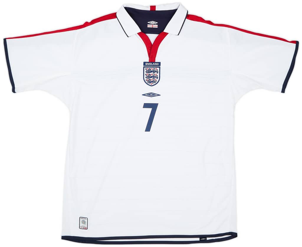 2003-05 England Home Shirt Beckham #7
