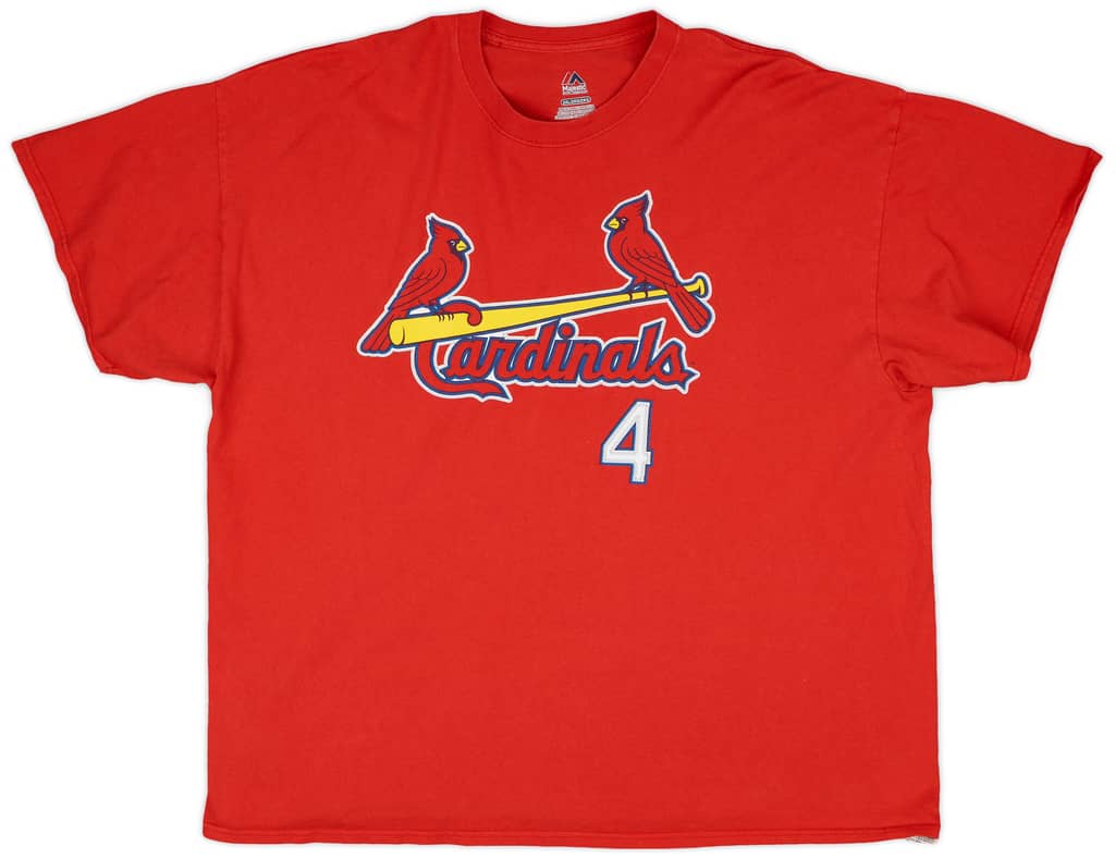 2015 St Louis Cardinals Molina #4 Majestic Tee - 7/10 - (XXL)