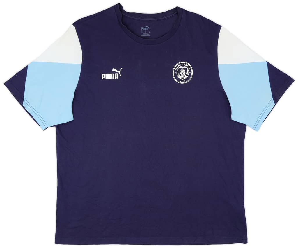 2021-22 Manchester City Puma Cotton Tee - 8/10 - (XL)