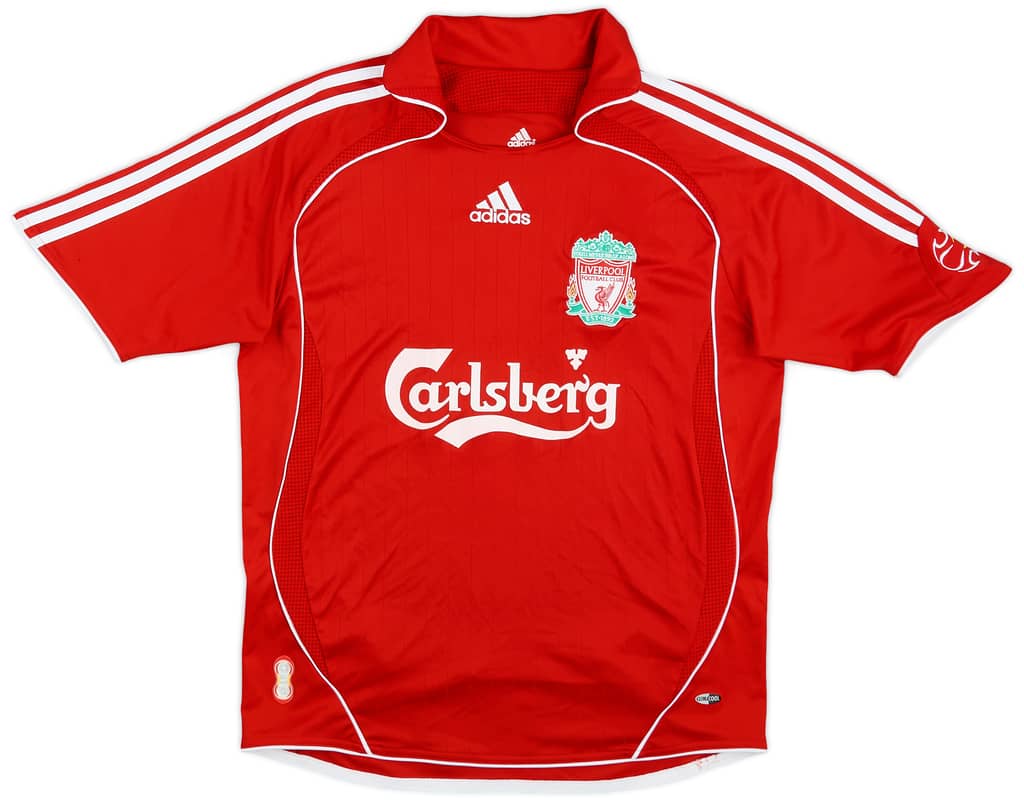 2006-08 Liverpool Home Shirt - 9/10 - (L.Boys)