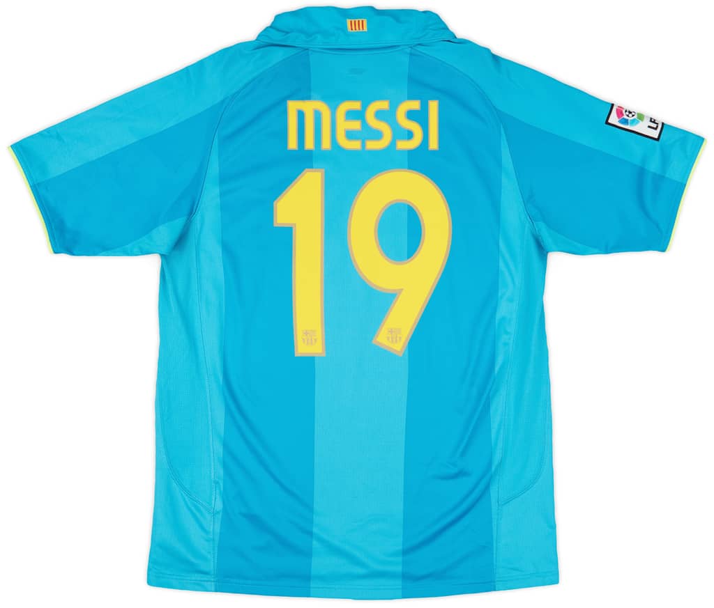 2007-09 Barcelona Away Shirt Messi #19 - 8/10 - (M)