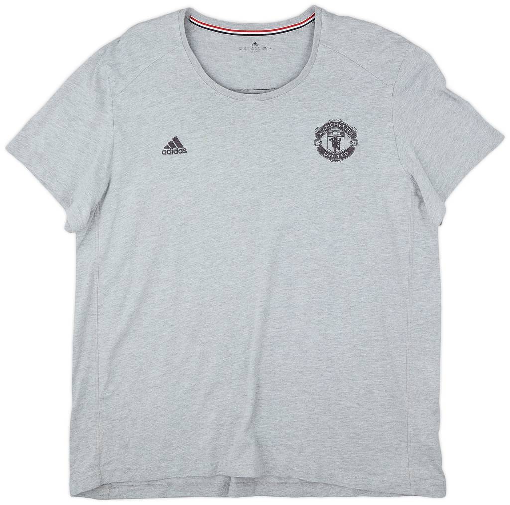 2015-16 Manchester United adidas Cotton Tee - 8/10 - (XXL)