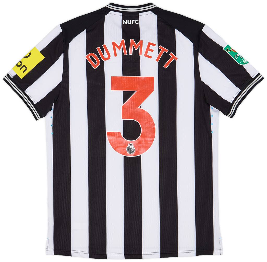 2023-24 Newcastle Carabao Cup Match Issue Home Shirt Dummett #3