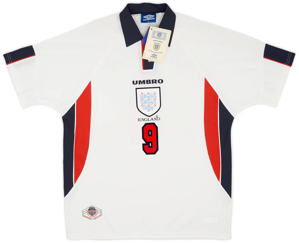 1997-99 England Home Shirt Shearer #9 (XL)