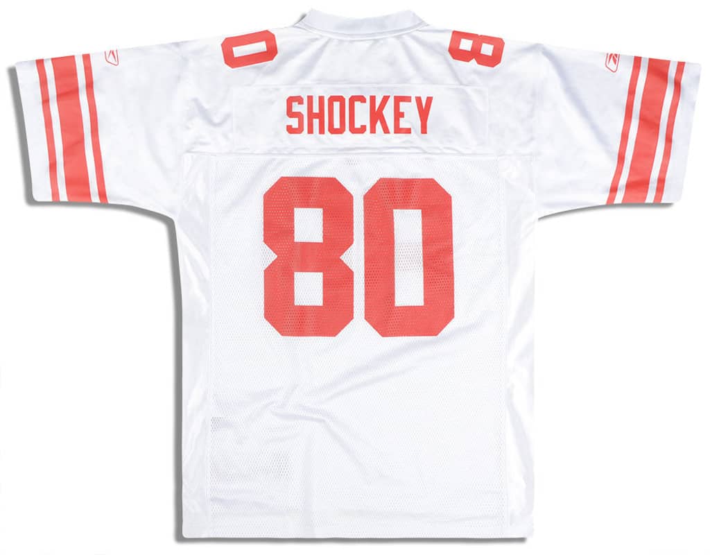 2007 New York Giants Shockey #80 Reebok On Field Jersey (Away) L