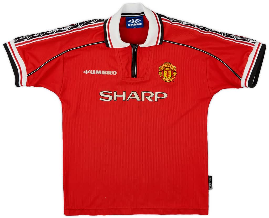 1998-00 Manchester United Home Shirt - 7/10 - (L.Boys)