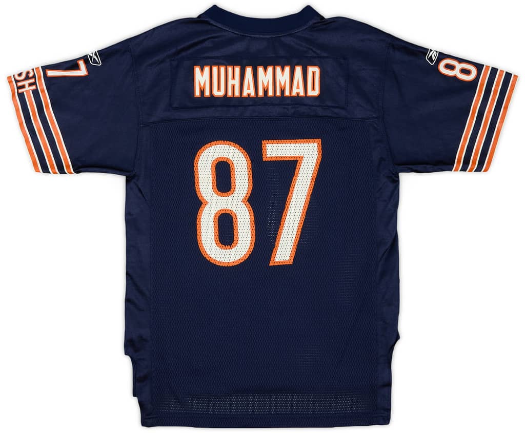 2007 Chicago Bears Muhammad #87 Reebok On Field Home Jersey - 8/10 - (L.Boys)