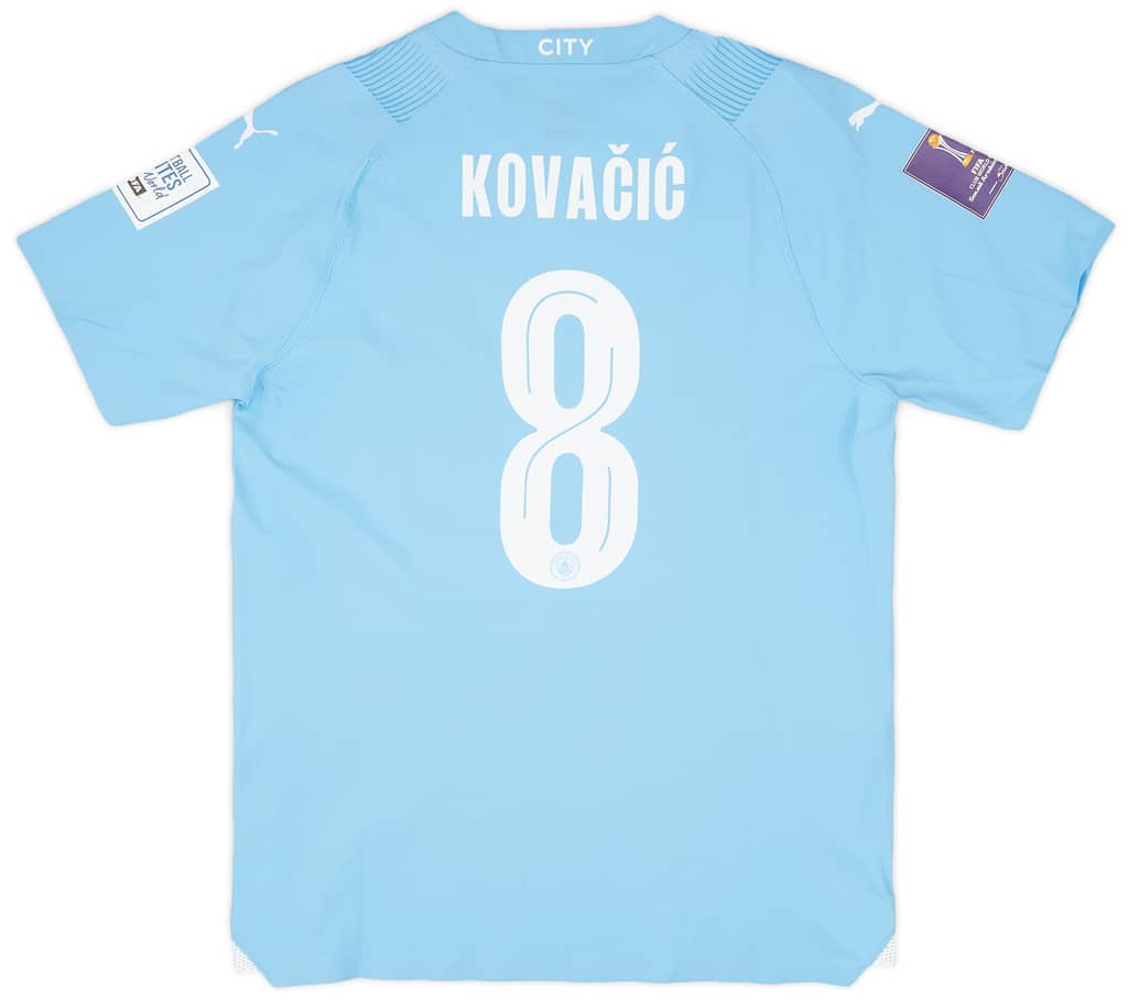 2023-24 Manchester City Match Issue Club World Cup Home Shirt Kovačić #8