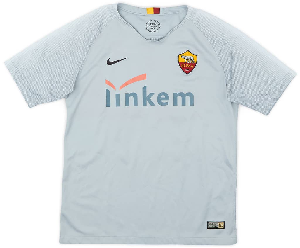 2018-19 Roma Authentic Away Shirt #13 - 6/10 - (XL.Boys)