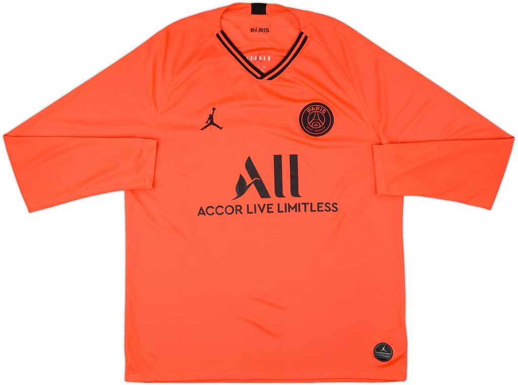 2019-20 Paris Saint-Germain Away L/S Shirt Mbappe #7 - 9/10 - (XL)