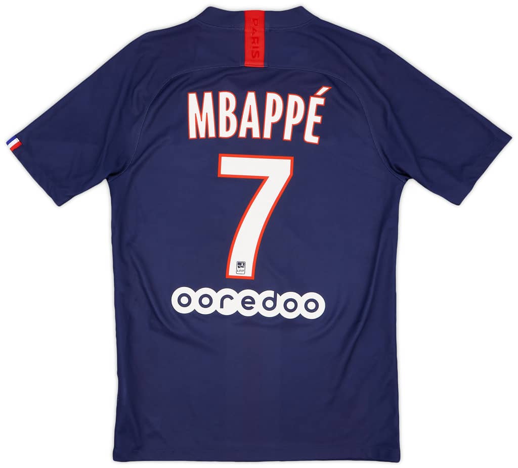 2019-20 Paris Saint-Germain Home Shirt Mbappe #7 - 8/10 - (S)