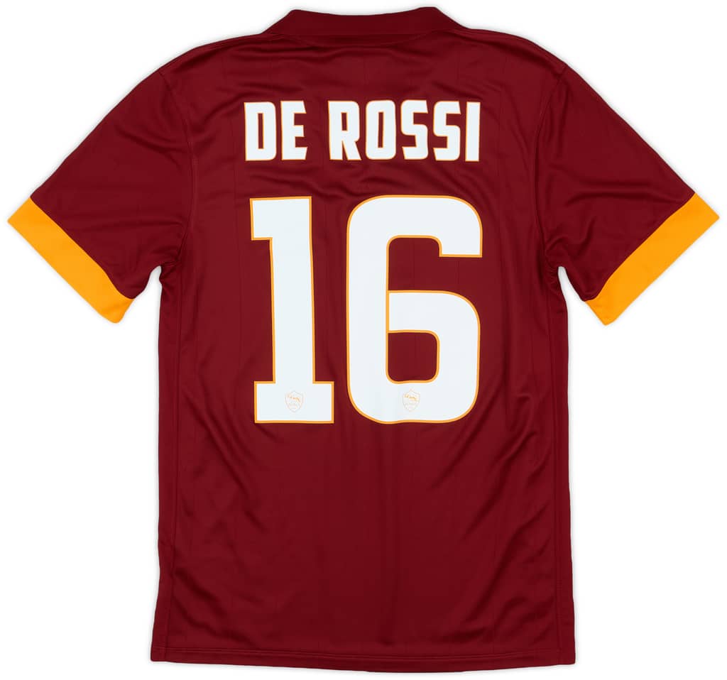 2014-15 Roma Home Shirt De Rossi #16 - 9/10 - (S)
