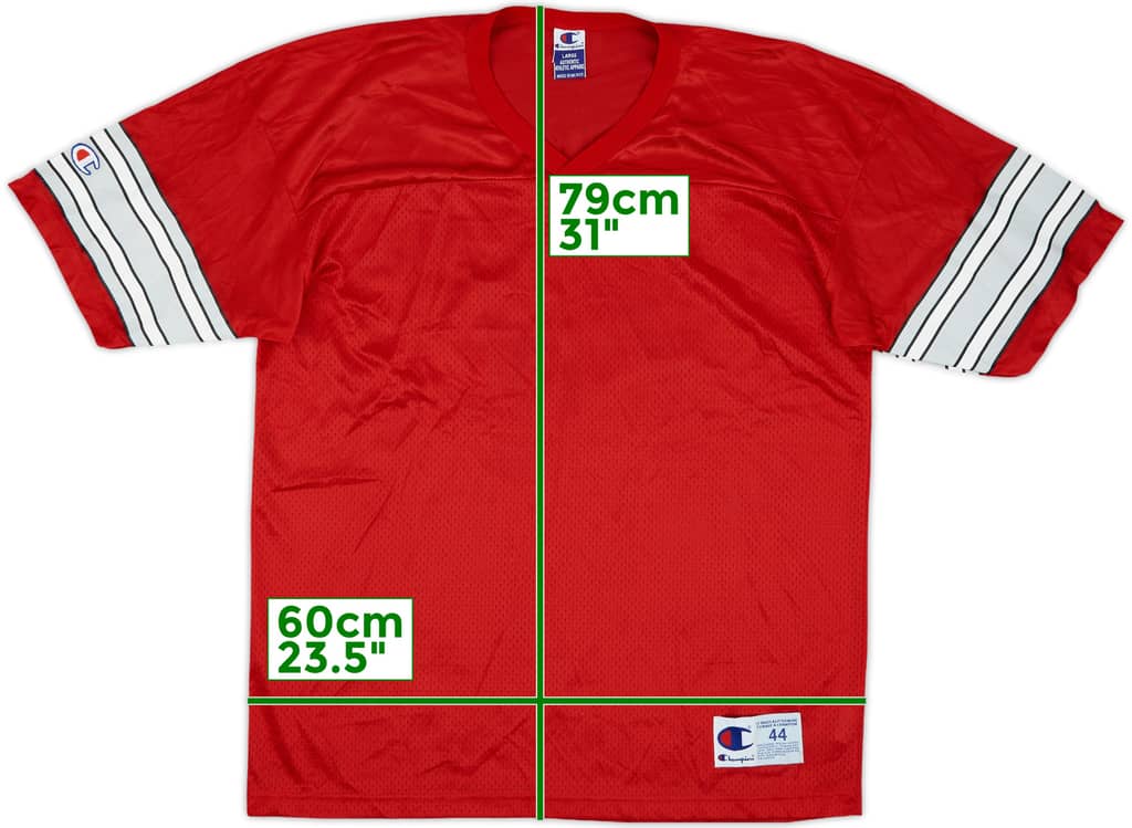 1990-99 Ohio State Buckeyes Champion Home Jersey - 8/10 - (L)