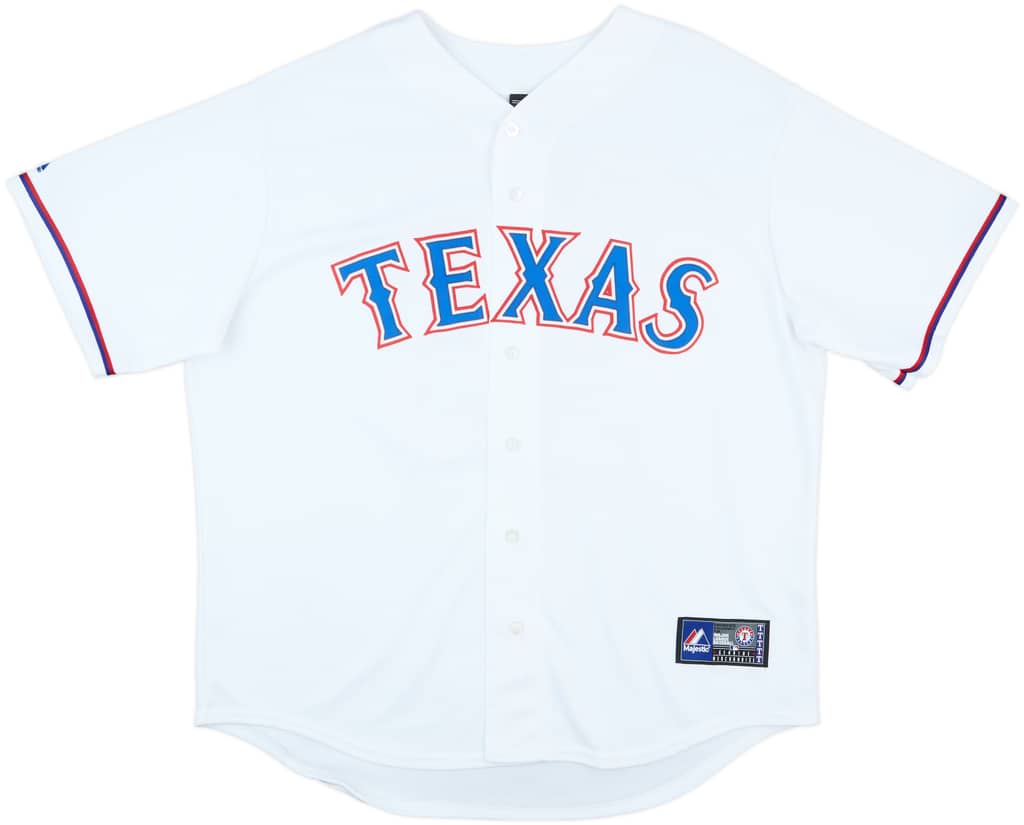 2009-16 Texas Rangers Holland #45 'Signed' Majestic Home Jersey - 9/10 - (XL)