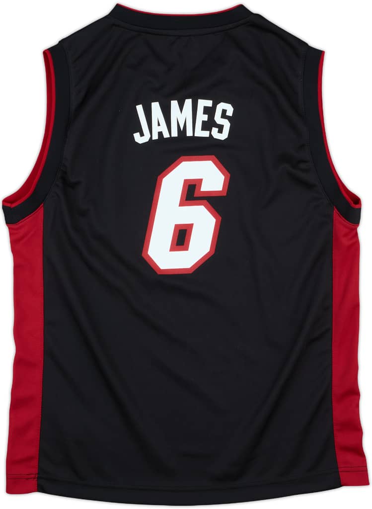 2012-14 Miami Heat James #6 adidas Away Jersey - 9/10 - (L.Boys)