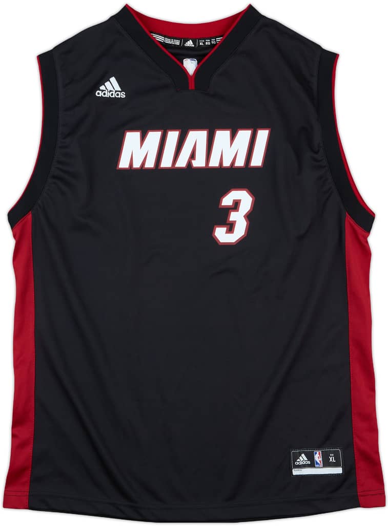 2014-16 Miami Heat Wade #3 adidas Away Jersey - 9/10 - (XL.Boys)