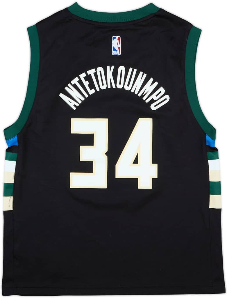 2015-17 Milwaukee Bucks Antetokounmpo #34 adidas Alternate Jersey - 8/10 - (L.Boys)