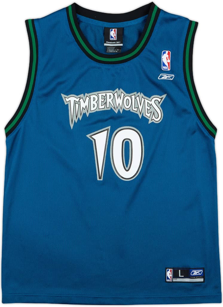 2002-06 Minnesota Timberwolves Szczerbiak #10 Reebok Away Jersey - 5/10 - (L.Boys)