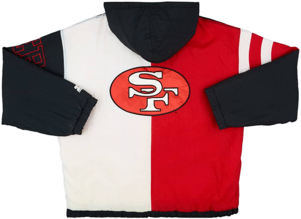 1990-95 San Francisco 49ers Starter 1/2 Zip Rain Coat - 8/10 - (XL)