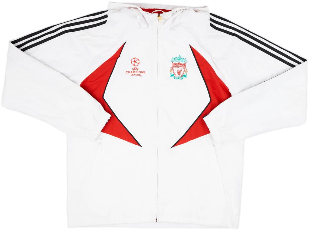 2007-08 Liverpool adidas CL Hooded Rain Jacket - 8/10 - (L)