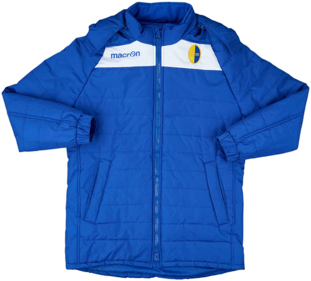 2016-17 Modena Macron Hooded Padded Bench Coat - 7/10 - (L)