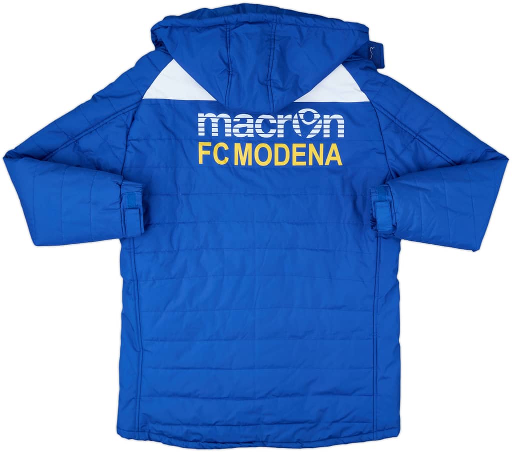 2016-17 Modena Macron Hooded Padded Bench Coat - 7/10 - (L)