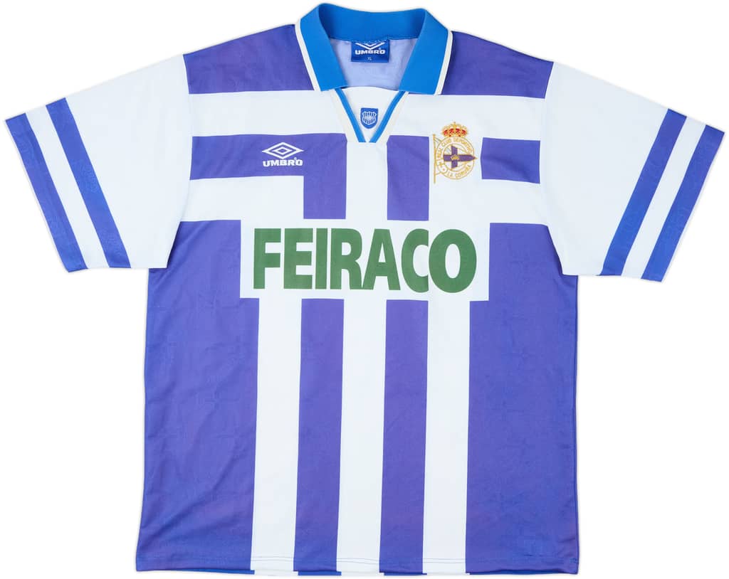1994-97 Deportivo de La Coruna Home Shirt - 7/10 - (XL)