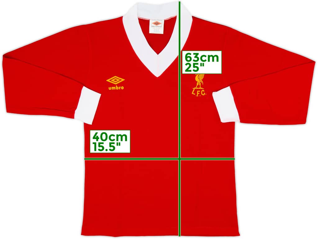 1976-79 Liverpool Home L/S Shirt - 10/10 - (S)
