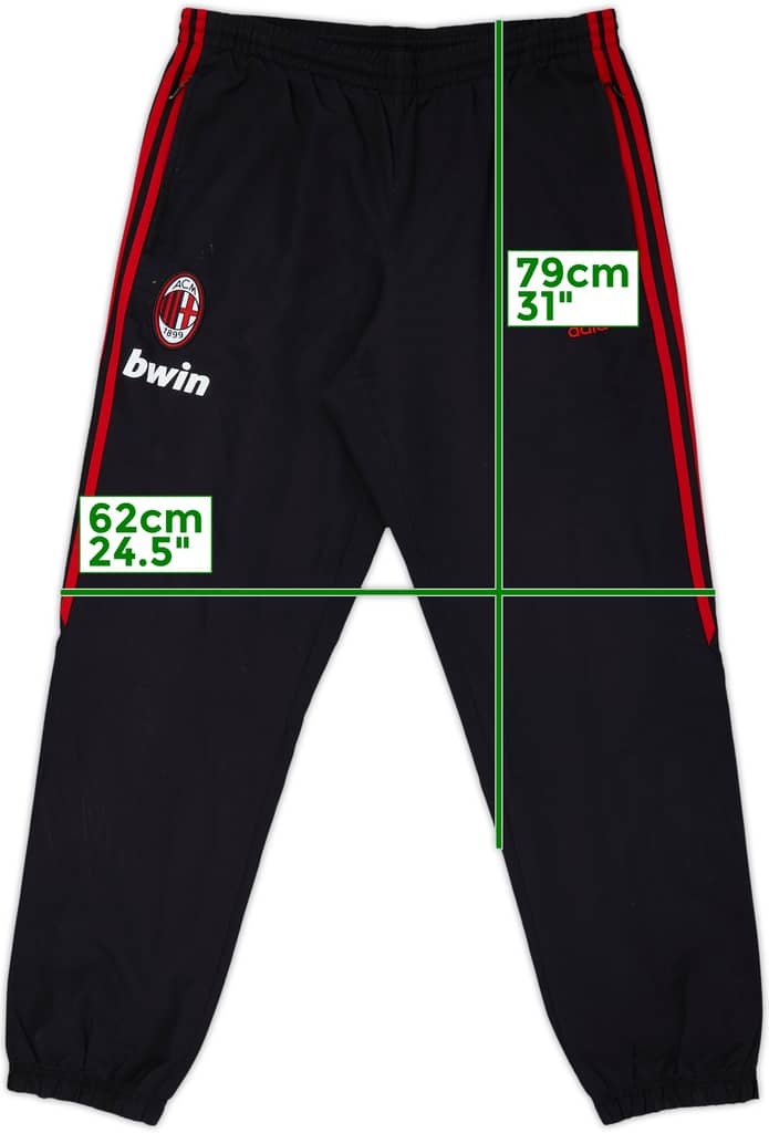 2009-10 AC Milan adidas Track Pants/Bottoms - 6/10 - (M/L)