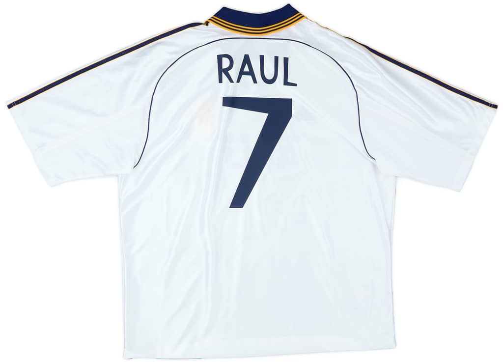 1998-00 Real Madrid Home Shirt Raul #7 - 6/10 - (XL)