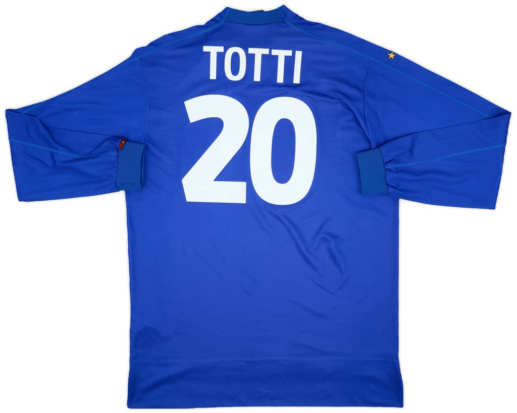 1998-99 Italy Home L/S Shirt Totti #20 - 9/10 - (XXL)