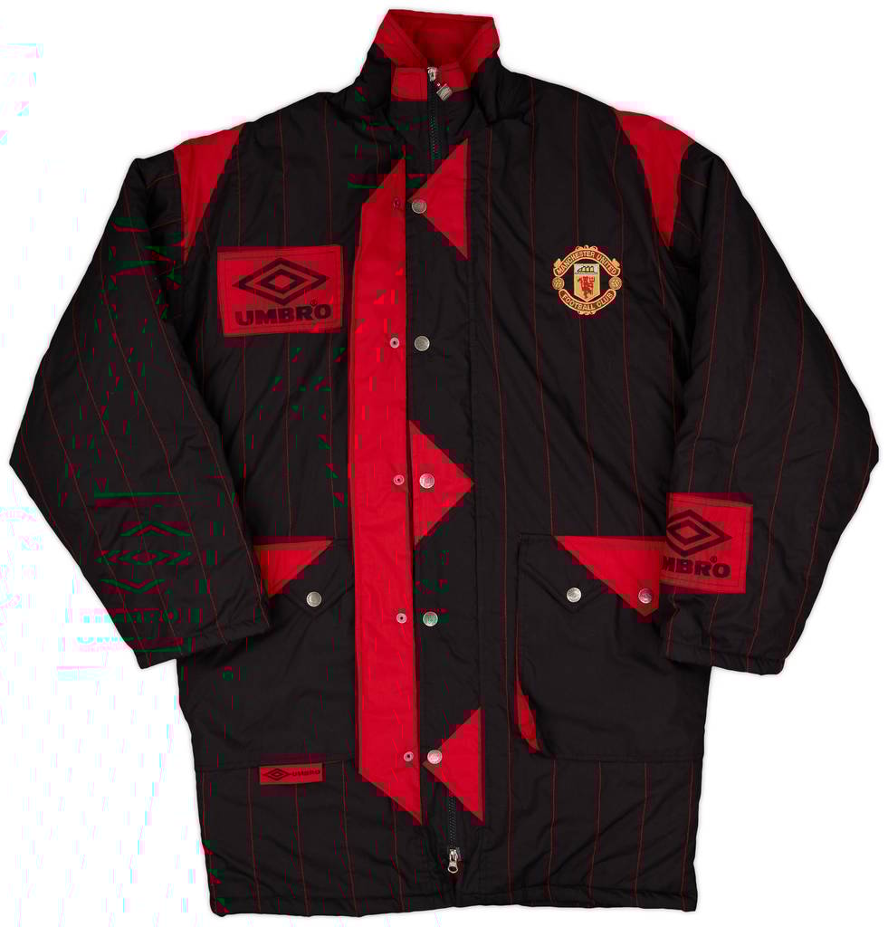 1992-93 Manchester United Umbro Padded Bench Coat - 9/10 - (M)