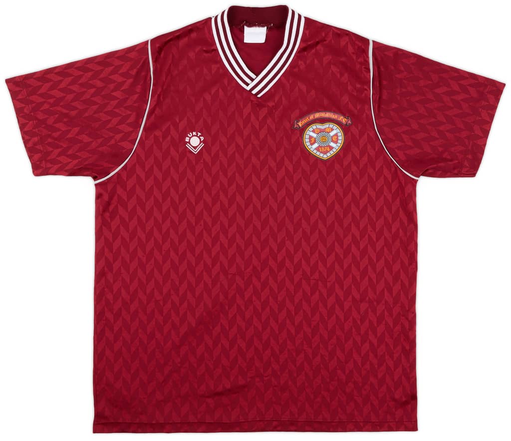 1989-90 Hearts Home Shirt - 9/10 - (M)