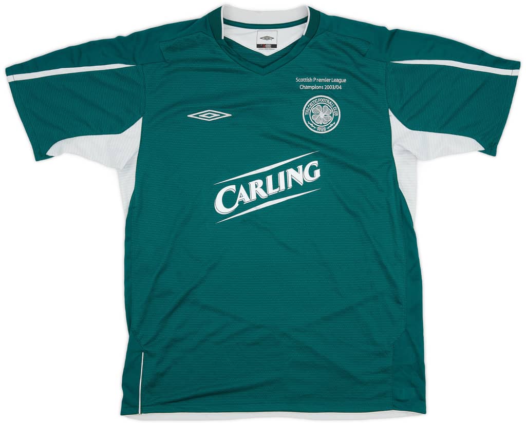 2004-05 Celtic "Champions 2003/04" Away Shirt Juninho #7 - 7/10 - (L)