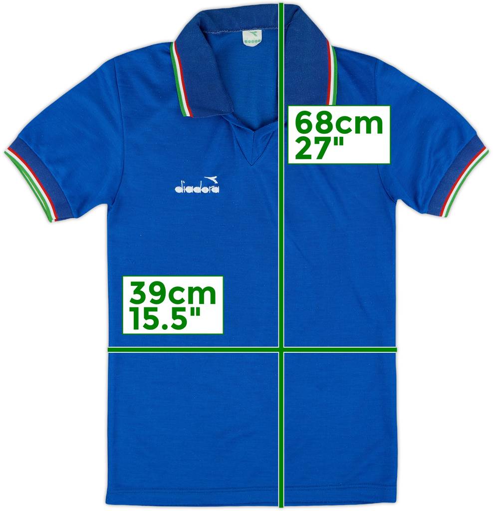 1986-91 Diadora Template Shirt (Italy) - 7/10 - (XL.Boys)