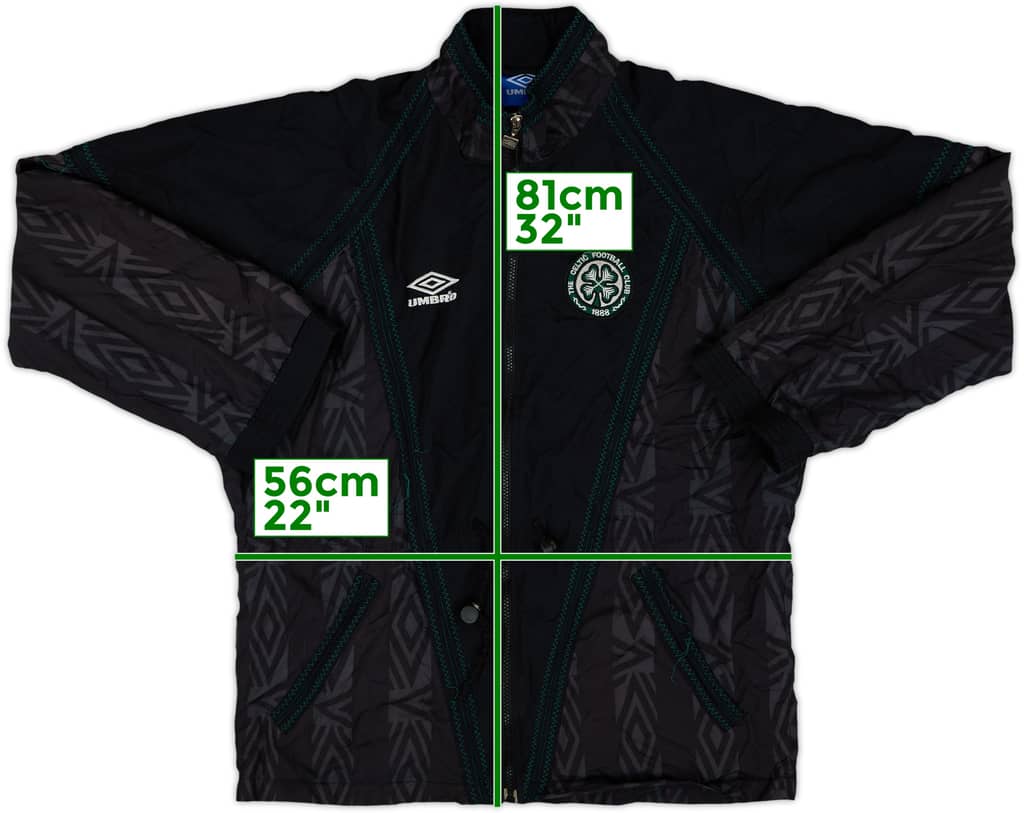 1991-93 Celtic Umbro Track Jacket - 8/10 - (M)