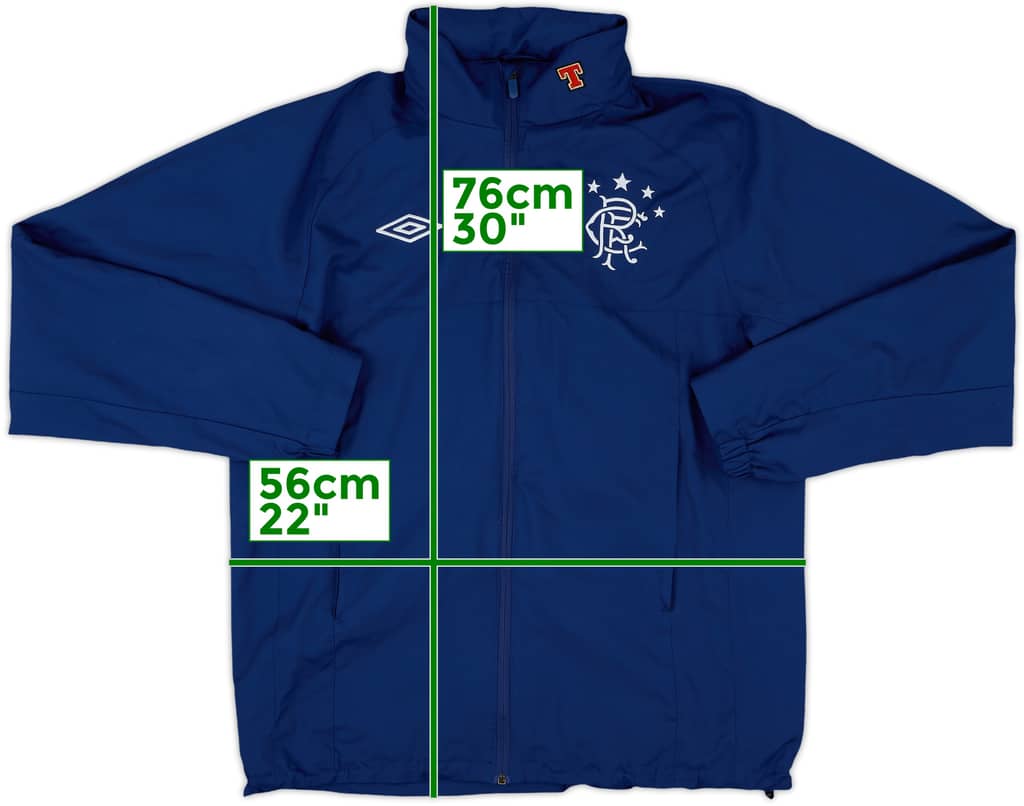 2010-11 Rangers Umbro Hooded Rain Jacket - 8/10 - (M)