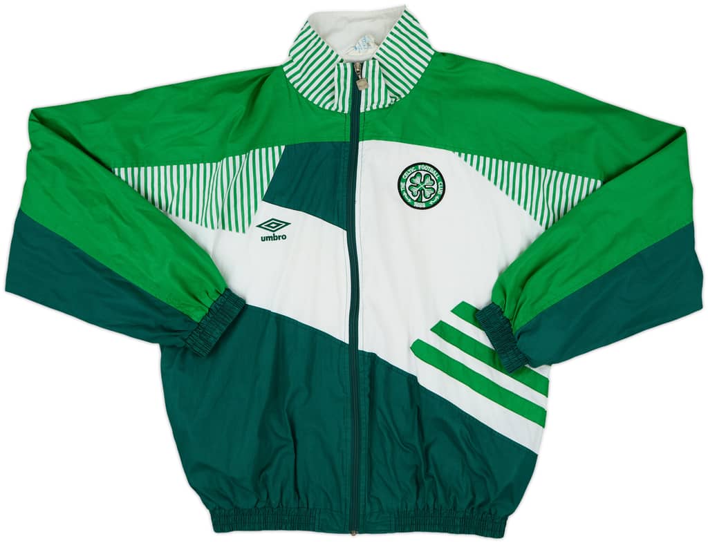 1991-92 Celtic Umbro Track Jacket - 8/10 - (L)