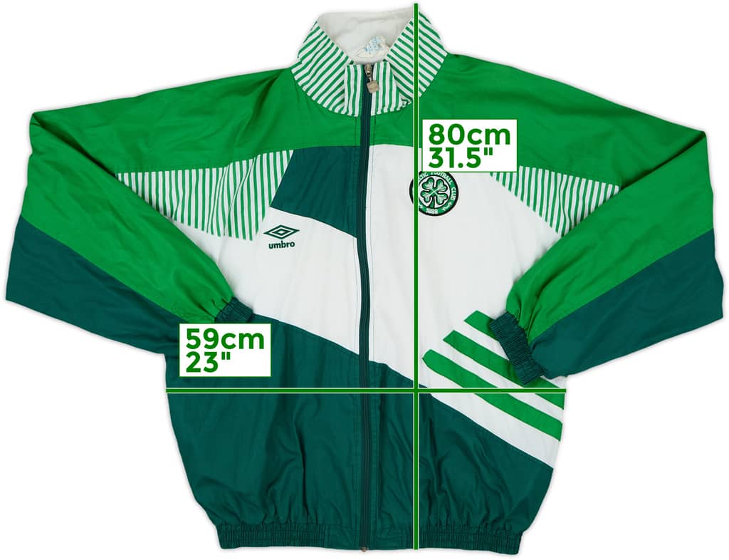 1991-92 Celtic Umbro Track Jacket - 8/10 - (L)