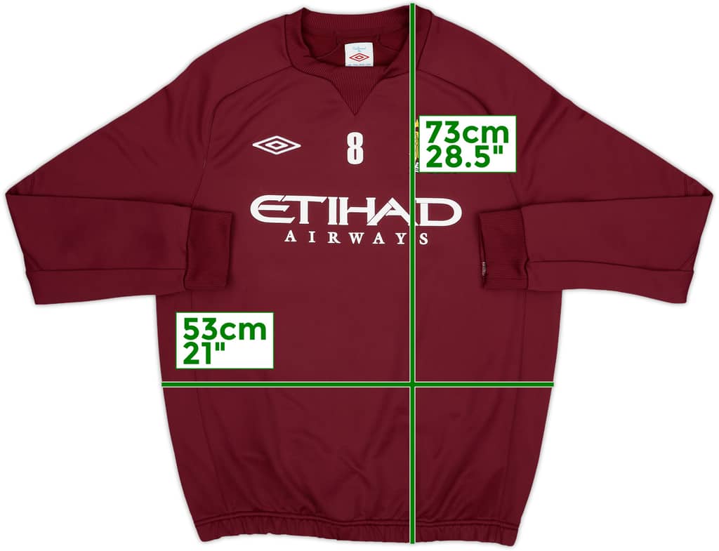 2012-13 Manchester City Umbro Player Issue Drill Top #8 (Nasri) - 8/10 - (L)