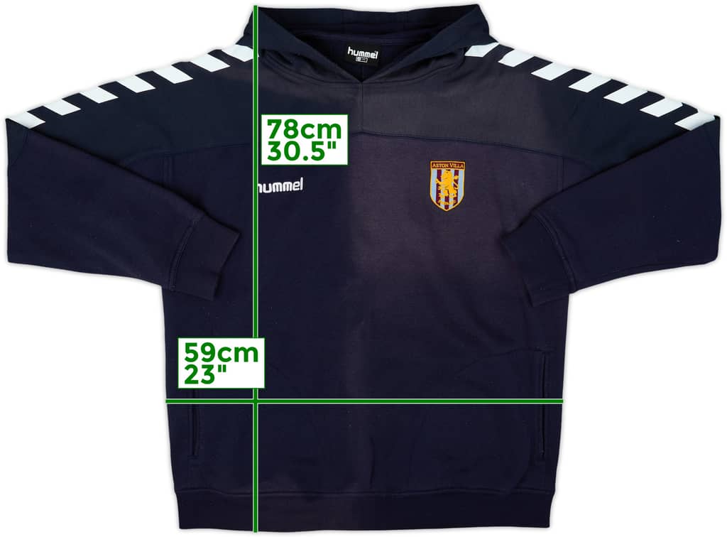 2006-07 Aston Villa Hummel Hooded Sweat Top - 4/10 - (XXL)