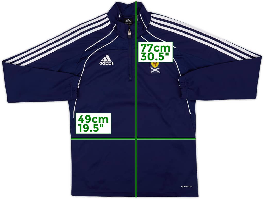 2010-11 Scotland adidas 1/4 Zip Drill Top - 8/10 - (M)