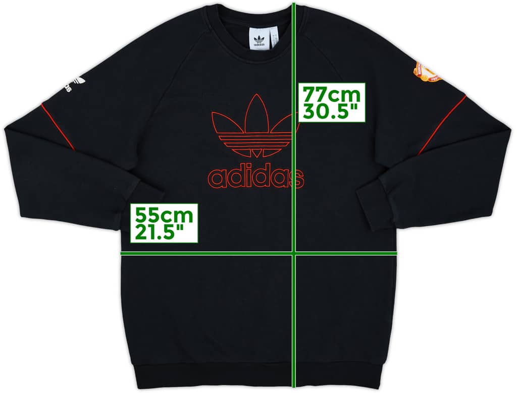 2022-23 Manchester United adidas Originals Sweat Top - 8/10 - (L)