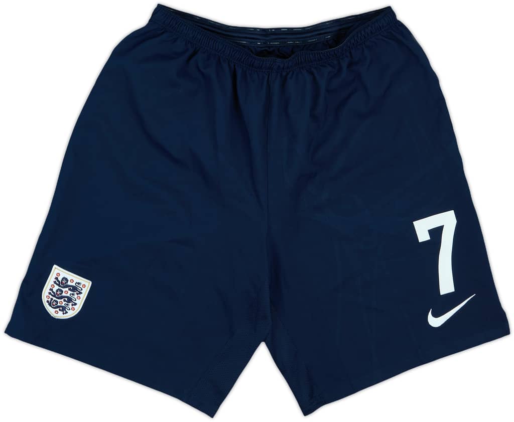 2013-14 England Player Issue Home Shorts #7 - 8/10 - (L)